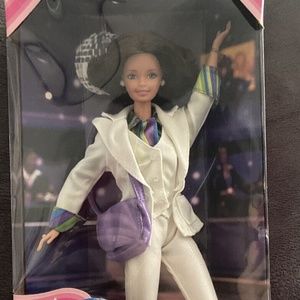 Barbie Doll in White Suit with Purple Accents